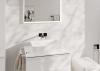 Hansgrohe Tecturis E Jednouchwytowa bateria umywalkowa ścienna podtynkowa z wylewką 22,5cm czarny mat 73051670